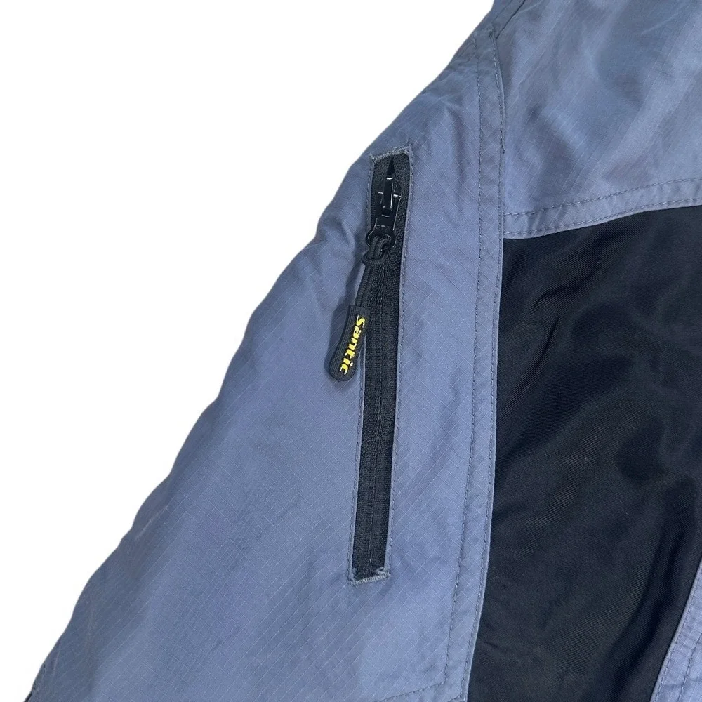 Santic‎ Cycling Shorts Mens XL Blue Gray Padded Chamois Zipper Pockets Biking